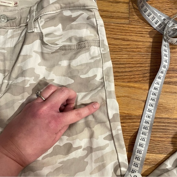 LEVI'S 720 High Rise Super Skinny Crop Jeans Tan Camo Camouflage Cropped Ankle - Picture 12 of 12